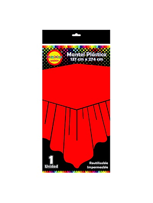 Mantel reutilizable 137x274 rojo*3*12