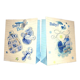 Bolsa regalo jumbo 30x40 baby boy glitter 3d*m12