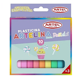 Plasticina 10 un artelina pastel-m3-m10