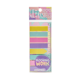 Notes adhesivas set 8 banderitas colores pastel 12x45-m3-m10