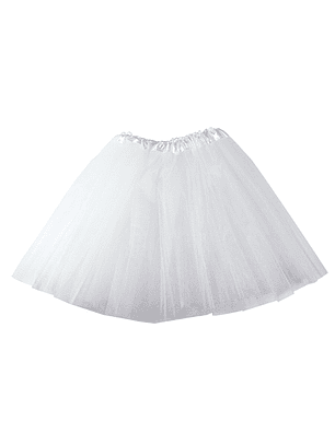 Tutu liso blanco 30cms-m3-m10