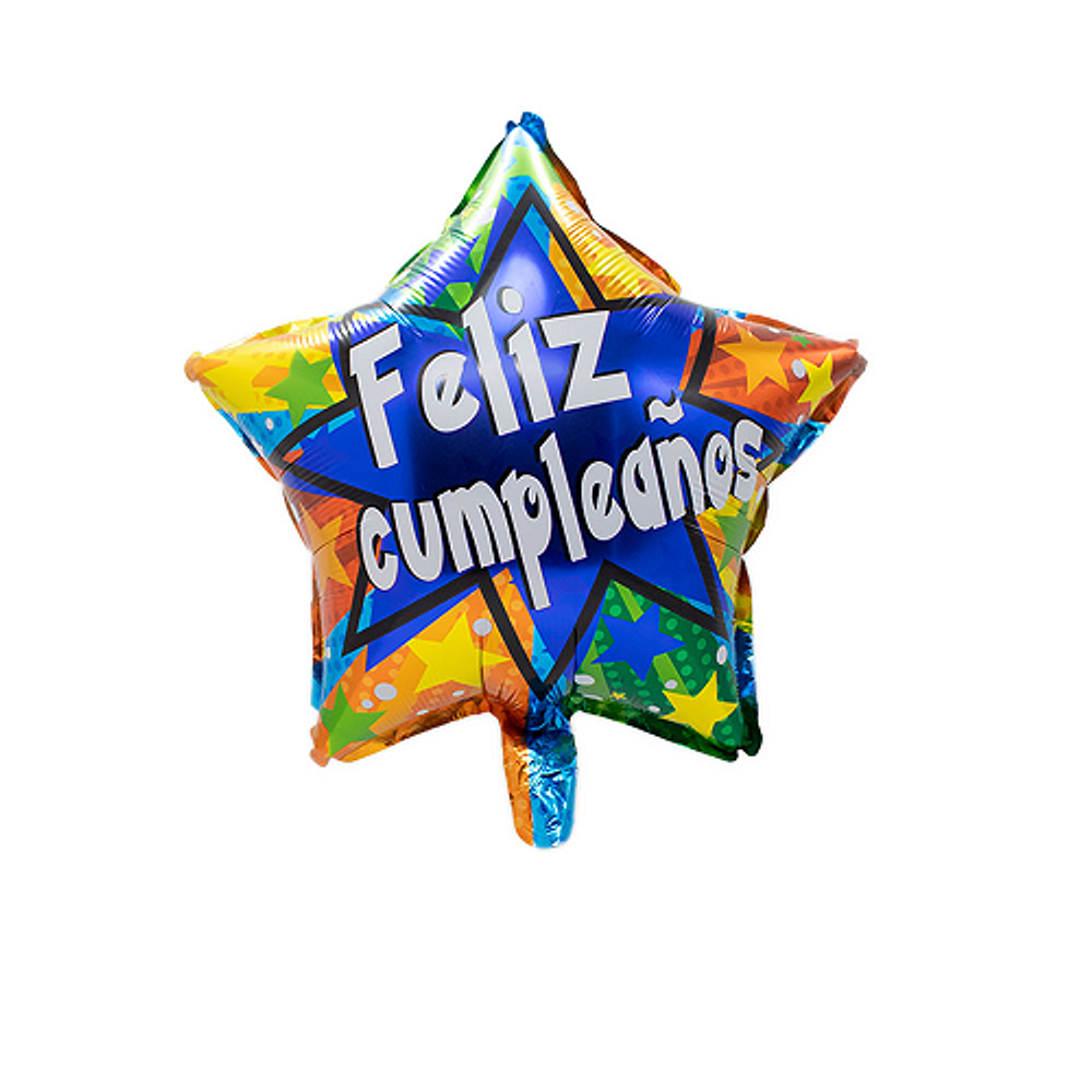 1un globo metalico estrella 18" f.c. azul-m3-m10