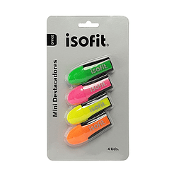 Set 4 colores mini destacador isofit-m3-10-12