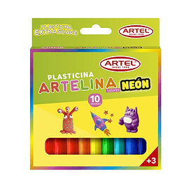 Plasticina neon 10 col artel -m3-10-12