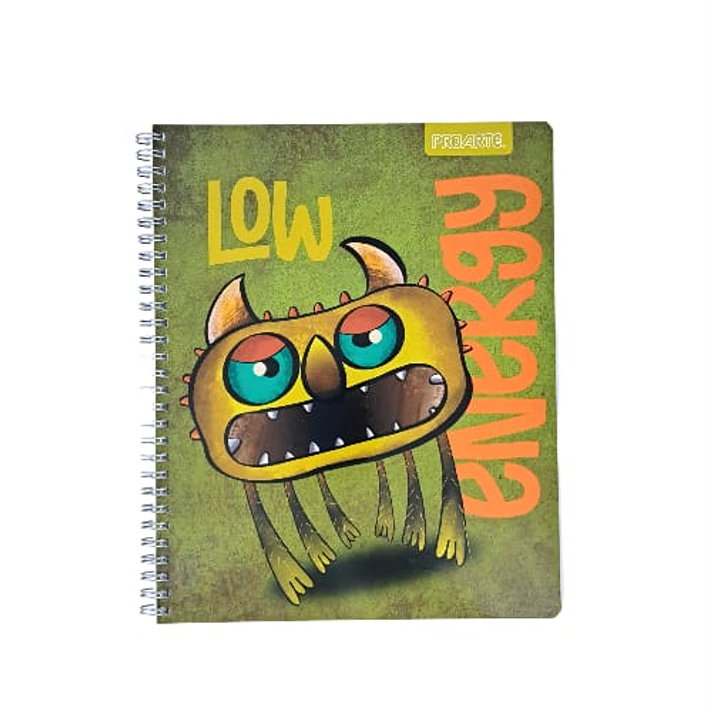 Cuaderno universitario 7mm 100hj tapa dura monster proarte -m3-10-60