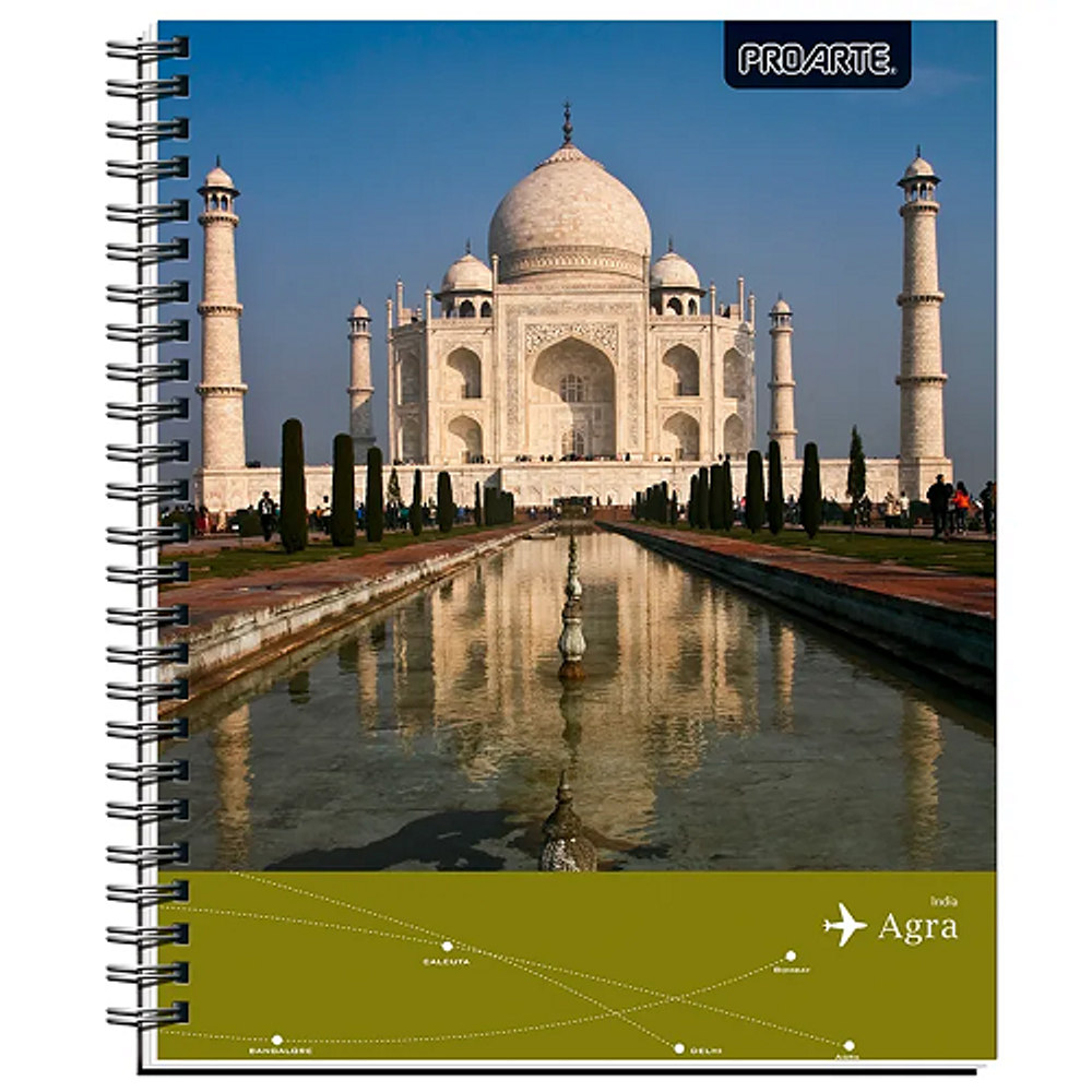 Cuaderno universitario 7mm 100hj tapa dura people places proarte -m3-10-60