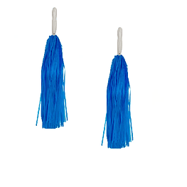 Set 2 pompon (porras) 30cms azul fluor-m3-m10