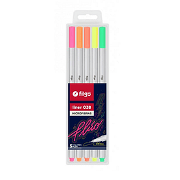 Set 5 tiralineas liner 038 0.4 fluor-m3-m10