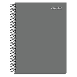 Cuaderno cuarta 17x21cm mat 7mm 150hjs liso oscuro proarte -m3-10