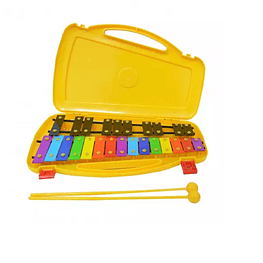 Metalofono cromatico 25 notas maleta plastica amarilla-m3-10