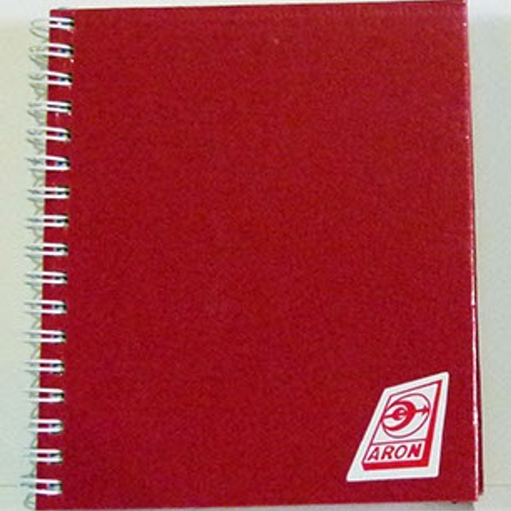 Cuaderno pocket ( libreta ) doble espiral 5mm 100hjs 12x14.5cm aron -m3-10-5