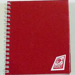 Cuaderno pocket ( libreta ) doble espiral 5mm 100hjs 12x14.5cm aron -m3-10-5