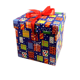 Caja de regalo armable chica 10x10x10 azul -m3-10-12