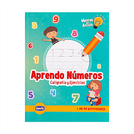 Libro caligrafia y ejercicios aprendo numeros dactic -m3-10-12