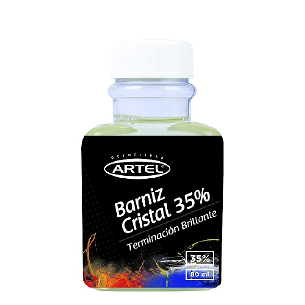 Barniz cristal brillante 35% 80ml artel -m3-10-10