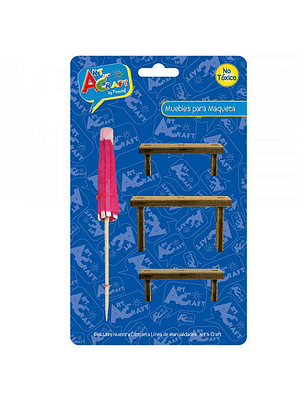 Mueble maqueta terraza 4 pcs art&craft -m3-10-36