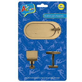 Mueble maqueta baño 3 pcs art&craft -m3-10-36