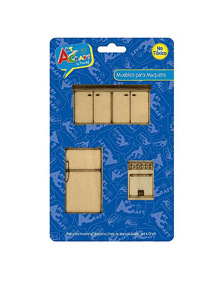 Mueble maqueta cocina 3 pcs art&craft -m3-10-36