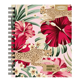 Cuaderno cuarta 17x21cm mat 7mm 120hjs jungle artel -m3-10-8