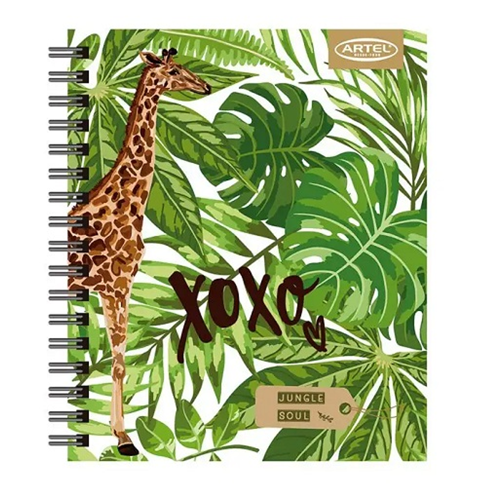 Cuaderno cuarta 17x21cm mat 7mm 120hjs jungle artel -m3-10-8