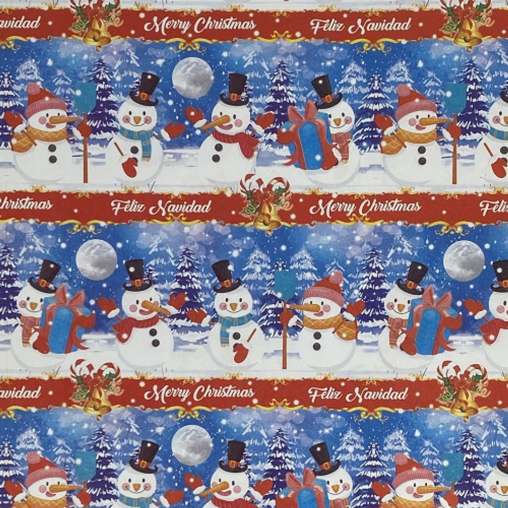 Pack 100 pliegos  papel regalo navideño 10 diseños surt 97x69cm/m1