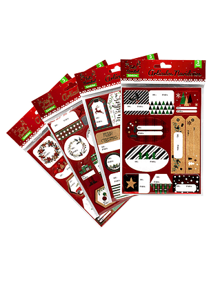 Set tarjetas adhesivas navidad x 3pcs feco
