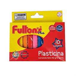 Plasticina 10 colores redonda fultons/m3-10