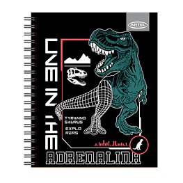 Cuaderno universitario 7mm 100hj tapa dura dino artel/m3-10(60)