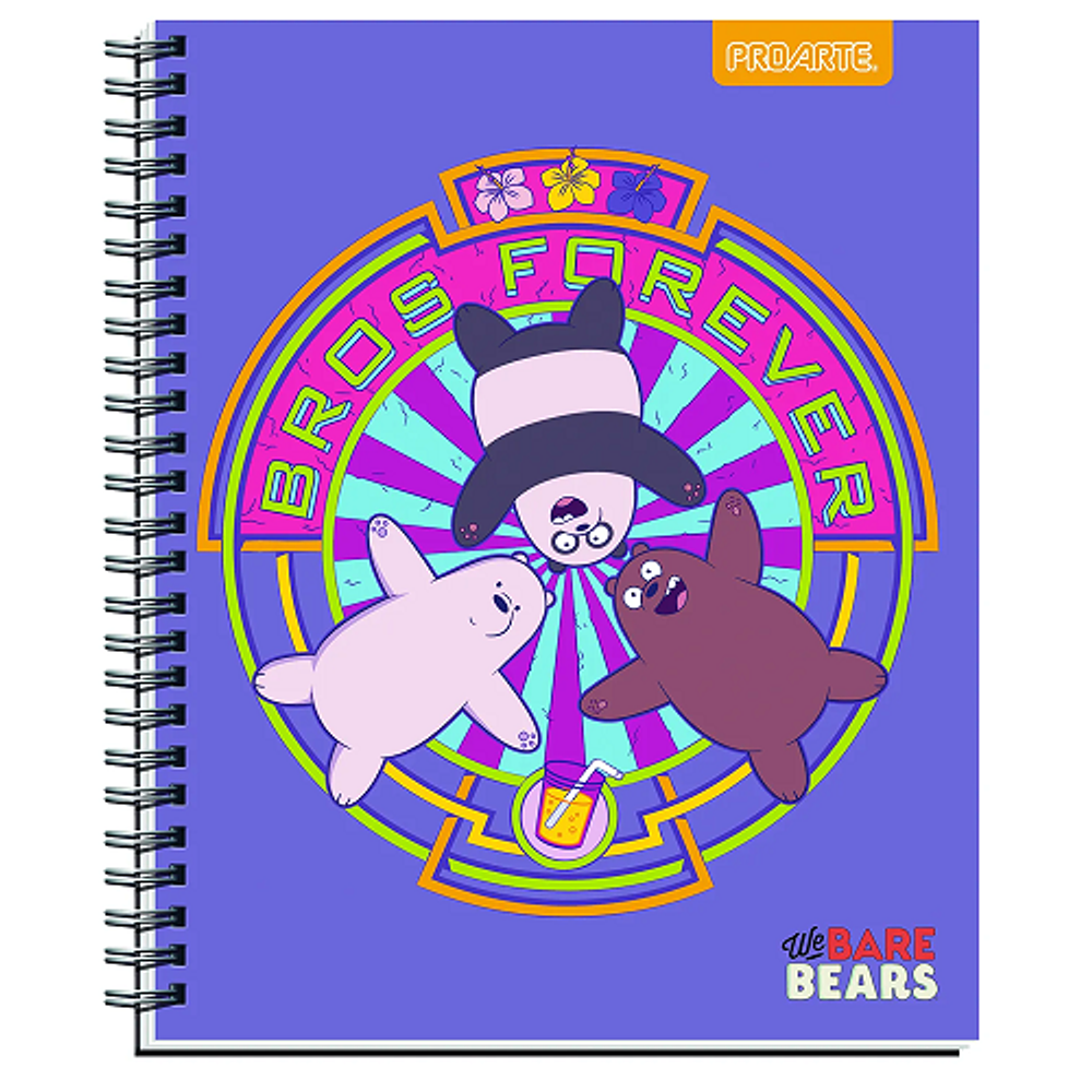 Cuaderno universitario 7mm 100hj tapa dura we bare bears proarte/m3-10