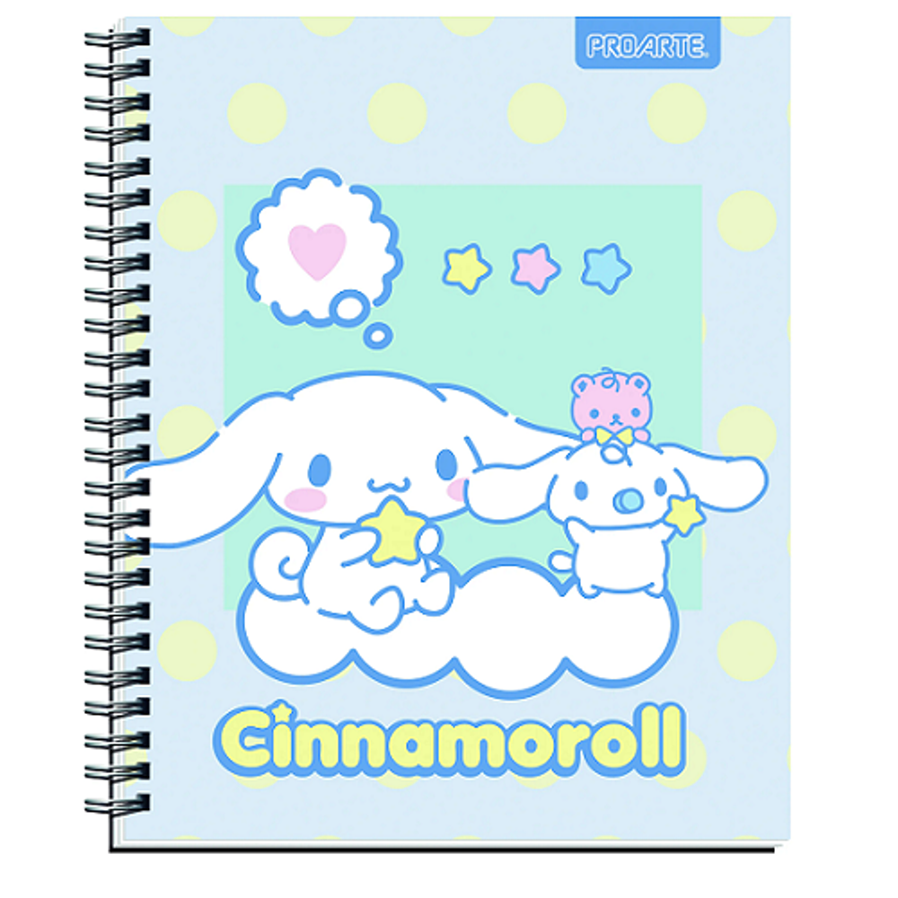 Cuaderno universitario 7mm 100hj tapa dura cinnamoroll proarte/m3-10