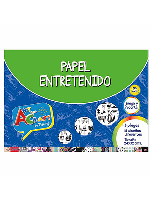 Estuche papel entretenido 9 pliegos 18 diseños art&craft-m3-10