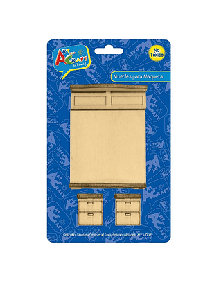 Mueble maqueta dormitorio 3pcs art & craft-m3-10
