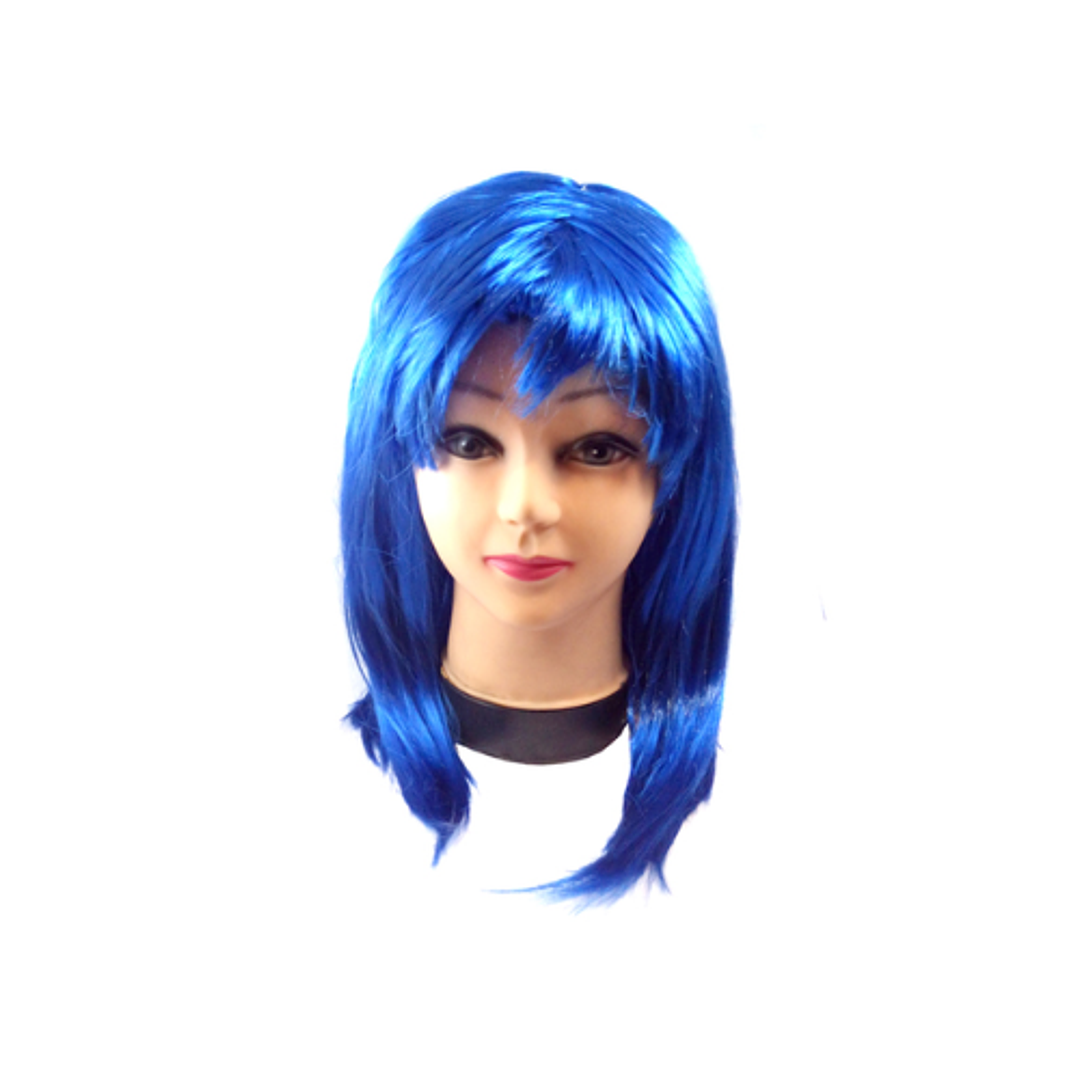 Peluca mediana 43cm 160gr azul rey feco 1