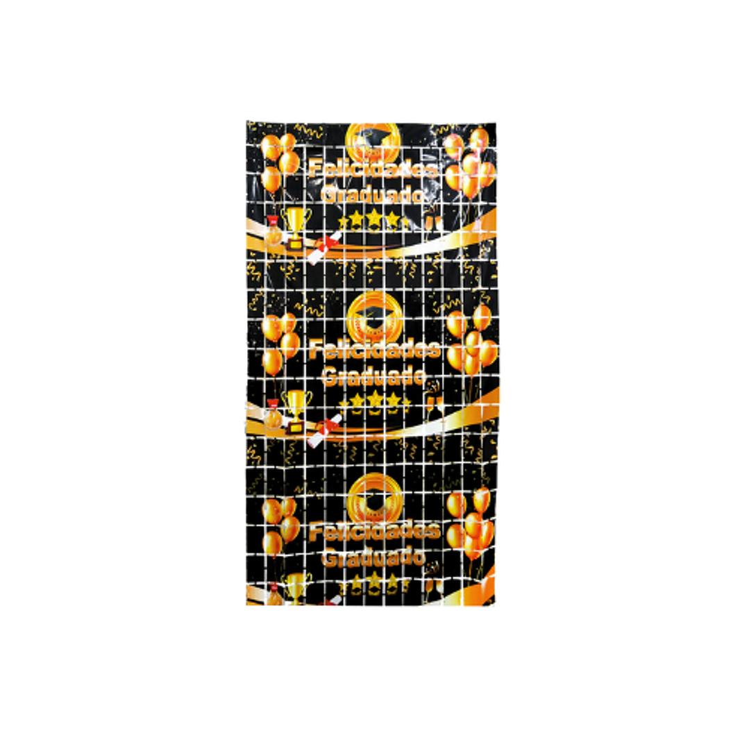 Cortina 1x2mt graduacion negro feco 1