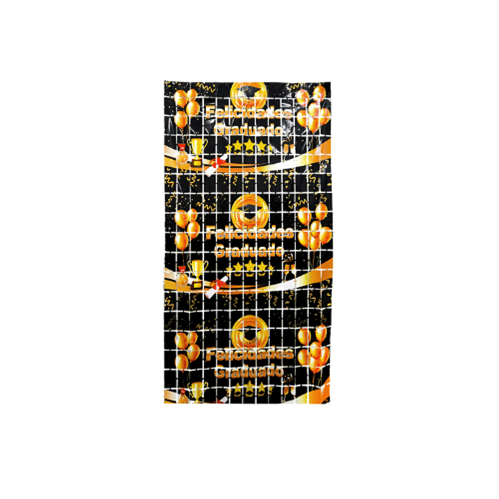 Cortina 1x2mt graduacion negro feco 1