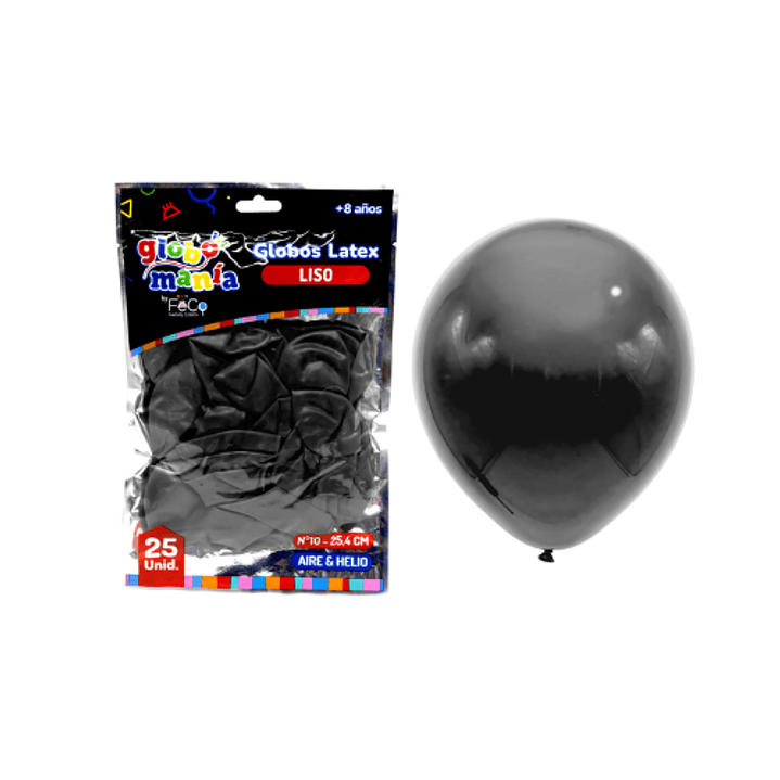 Globo n°10 negro 25un feco 1