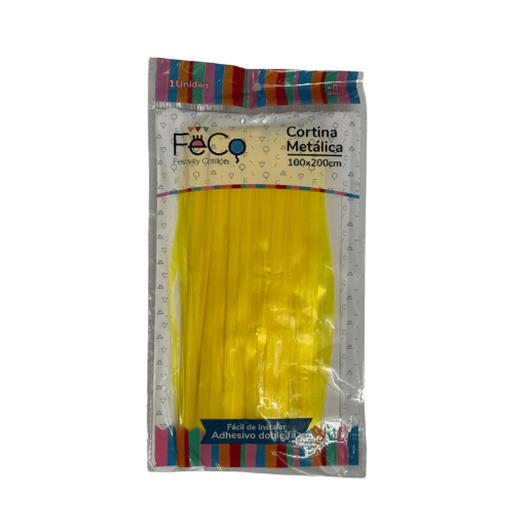 Cortina 1x2mt fluor amarillo feco 1