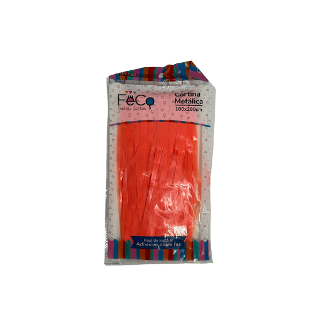 Cortina 1x2mt fluor naranjo feco 1