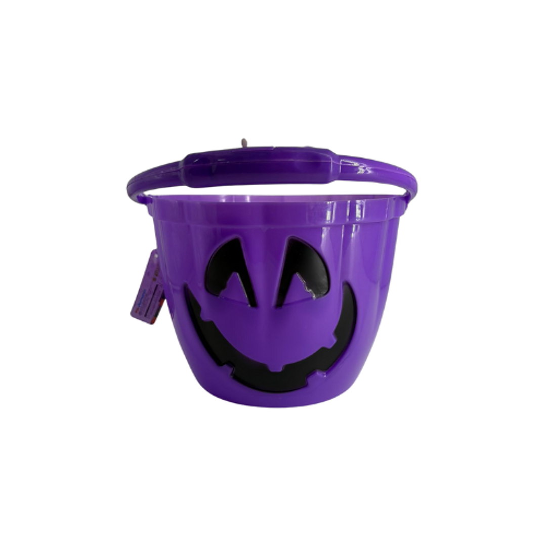Canasto plastico 23x16cm calabaza led morado feco 1