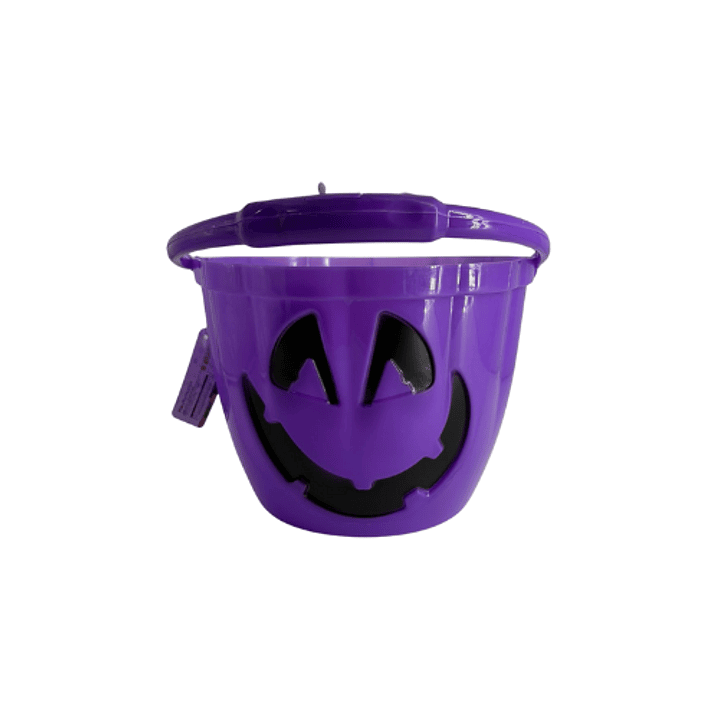 Canasto plastico 23x16cm calabaza led morado feco 1