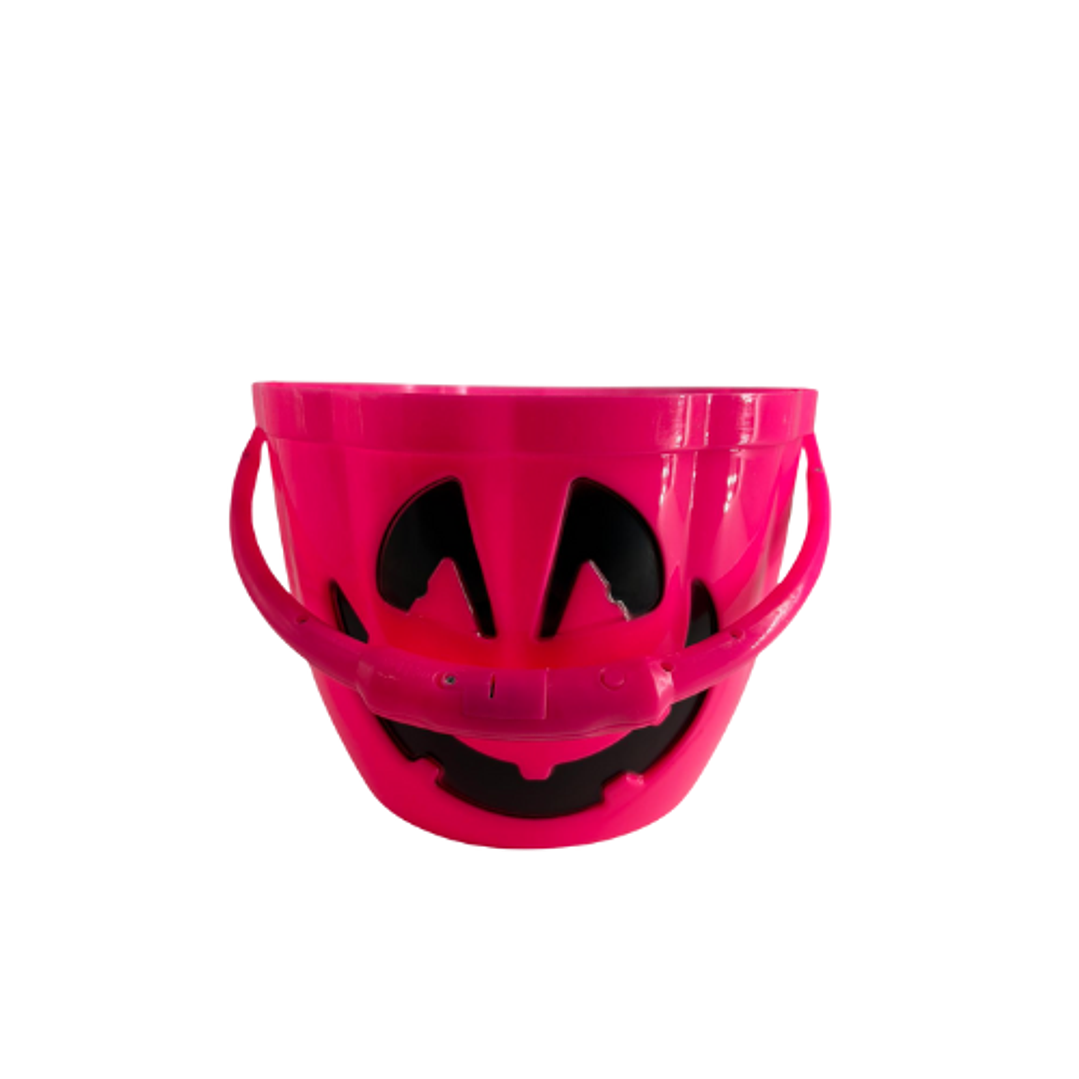 Canasto plastico 23x16cm calabaza led fucsia feco 1