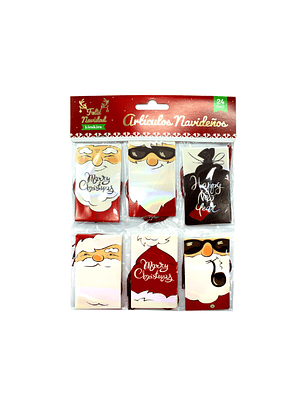 Set 24 tags navidad feco