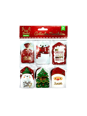 Set 24 tags navidad feco