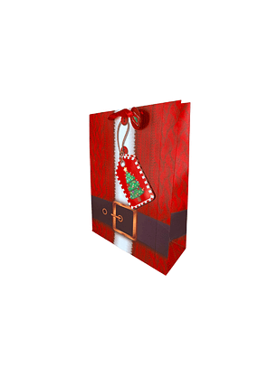 Bolsa regalo jumbo 30x40 santa belt feco