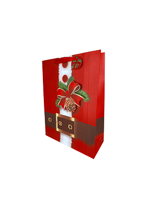 Bolsa regalo jumbo 30x40 santa belt feco