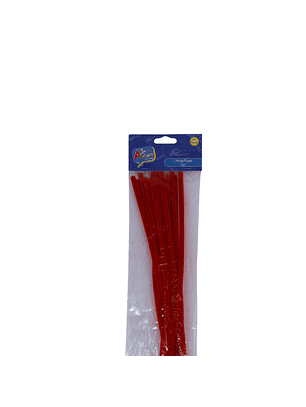 Varilla chenille  20un (limpiapipas) rojo 30cms art&craft