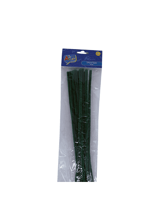 Varilla chenille  20un (limpiapipas) verde 30cms art&craft