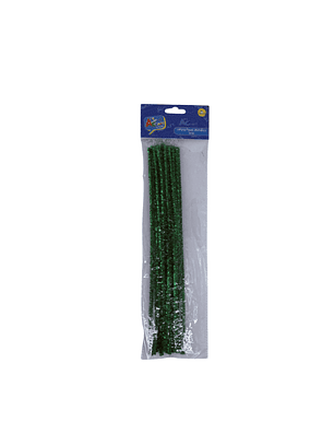Varilla chenille  metalico 20un (limpiapipas) verde 30cms art&craft