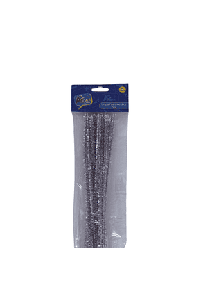 Varilla chenille  metalico 20un (limpiapipas) plata 30cms art&craft