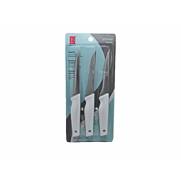 Cuchillos Metalico De 3 Pza (Pack 12 unidades)